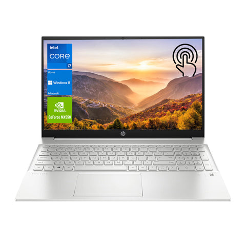 HP Pavilion Laptop, 15.6" FHD 1920 * 1080 Touchscreen 60Hz, Intel Core i7-1355U, NVIDIA GeForce MX550, 16GB DDR4 SODIMM RAM, 1TB PCIe M.2 SSD, Wi-Fi 6, Windows 11 Home, White HP Pavilion Laptop, 15.6" FHD 1920 * 1080 Touchscreen 60Hz, Intel Core i7-1355U, NVIDIA GeForce MX550, 16GB DDR4 SODIMM RAM, 1TB PCIe M.2 SSD, Wi-Fi 6, Windows 11 Home, White