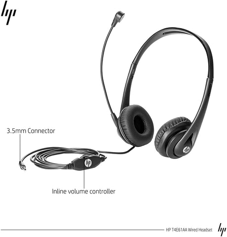 HP 3.5mm Stereo Wired Business Headset, Customer Service Headset with Microphone for PC/MAC HP 3.5mm Stereo Wired Business Headset, Customer Service Headset with Microphone for PC/MAC