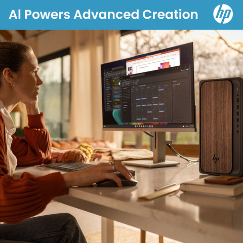 HP OmniDesk Tower Desktop Intel Core Ultra 7 64GB RAM Intel Graphics 1TB SSD Storage Windows 11 Pro - Black