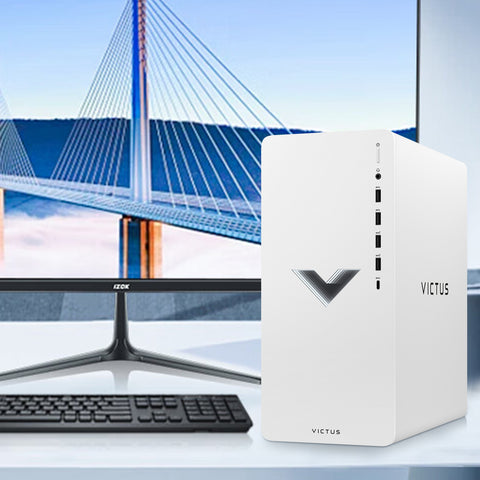 HP Victus 15L Tower Desktop Intel Core i5 16GB RAM NVIDIA GeForce RTX 4060 256GB SSD Storage Windows 11 Home - White