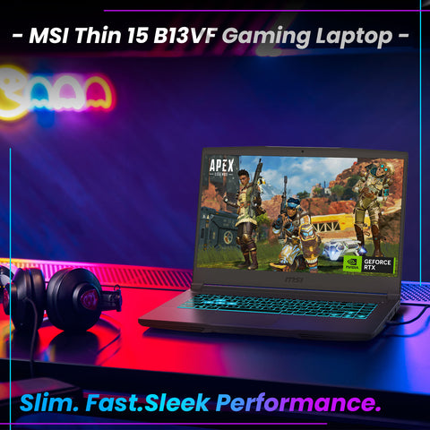 MSI Thin 15 15.6" Traditional Laptop Intel Core i5 16GB RAM NVIDIA GeForce RTX 4060 512GB SSD Storage Windows 11 Home 144Hz - Grey