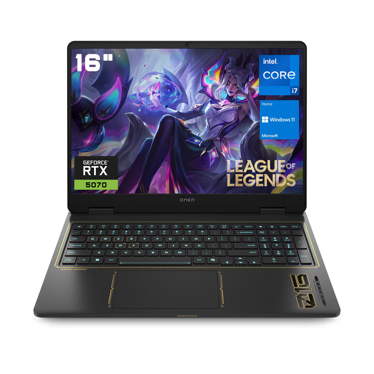 HP Omen 16 inches Traditional Laptop Intel Core i7 64GB RAM NVIDIA GeForce RTX 5070 2TB SSD Storage Windows 11 Home 240Hz - Black