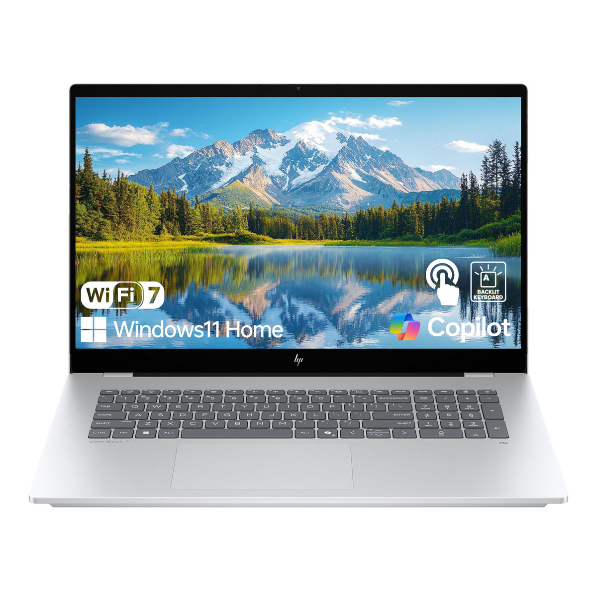 HP OmniBook 7 17.3 inches Traditional Laptop Intel Core Ultra 7 32GB RAM Intel Arc 140V 2TB SSD Storage Windows 11 Home 60Hz - Silver