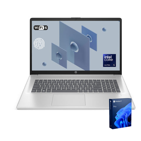HP Essential 17.3 inches HD Traditional Laptop Intel Core Ultra 5 225U 64GB RAM Intel Graphics 2TB SSD Storage Windows 11 Pro 60Hz - Silver