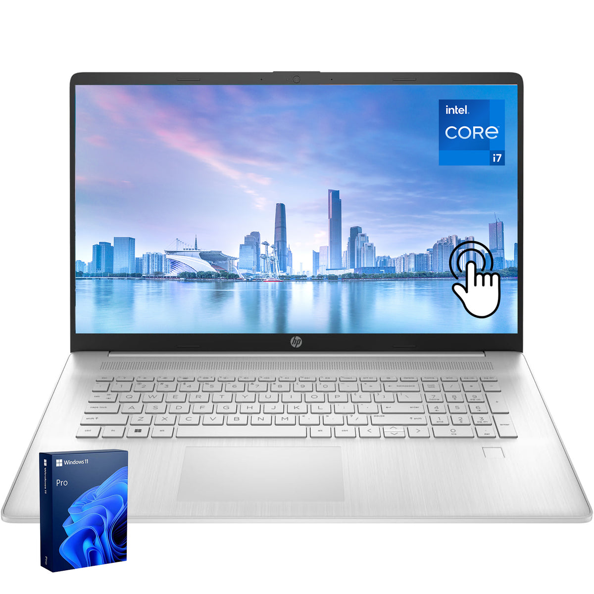 HP Essential 17.3 inches Traditional Laptop Intel Core i7 64GB RAM Intel Iris Xe Graphics 4TB SSD Storage Windows 11 Pro 60Hz - Silver