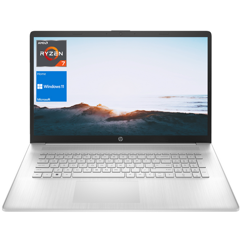 HP Essential Daily Traditional Laptop, 17.3" FHD 1920*1080 Non-touch 60Hz, AMD Ryzen 7 7730U, AMD Radeon Graphics, 8GB DDR4 SODIMM, 1TB PCIe M.2 SSD, Wi-Fi 6, Non-RGB Backlit Keyboard, Windows 11 Home, Silver