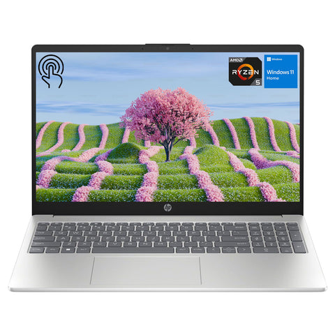 HP Essential Daily Traditional Laptop, 15.6" HD 1366*768 Touchscreen 60Hz, AMD Ryzen 5 7520U, AMD Radeon Graphics, 16GB Onboard RAM Only, 1TB PCIe M.2 SSD, Wi-Fi 6, Non-RGB Backlit Keyboard, Windows 11 Home, Silver
