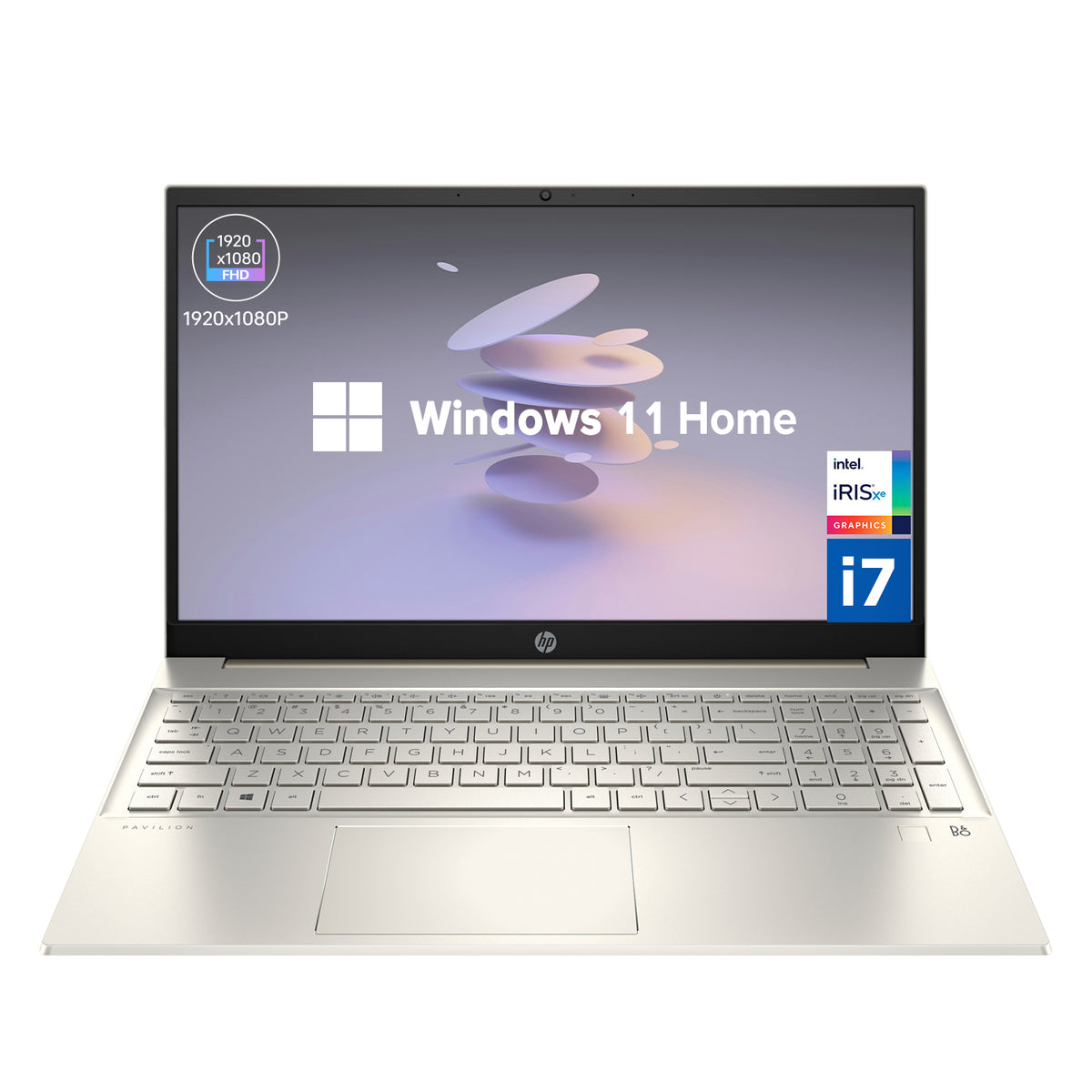 HP Pavilion 15.6" Traditional Laptop Intel Core i7 16GB RAM Intel Iris Xe Graphics 512GB SSD Storage Windows 11 Home 60Hz - Gold