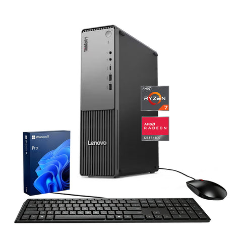 Lenovo ThinkCentre neo Business SFF Desktop, AMD Ryzen 7 250, AMD Radeon Graphics, 32GB DDR5, 1TB SSD, Win11 Pro, Black