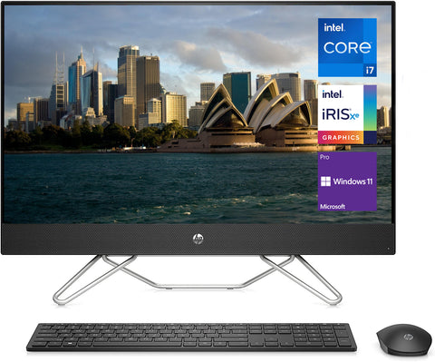 HP All-in-One Business Desktop, 27" FHD Micro-Edge Display, 12th Gen Intel Core i7-1255U, HDMI, RJ-45, Webcam, Wireless KB&Mouse, Wi-Fi 6, Windows 11 Pro