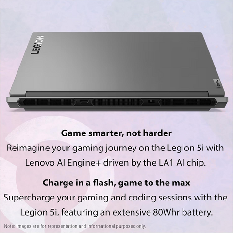 LENOVO Legion 5 16" Traditional Laptop Intel Core i9 32GB RAM NVIDIA GeForce RTX 4060 1TB SSD Storage Windows 11 Home 165Hz - Grey