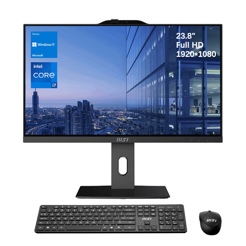 MSI PRO AP272P 27" All-in-One Intel Core i5 8GB RAM Intel UHD Graphics 1TB SSD Storage Windows 11 Home 100Hz - Black