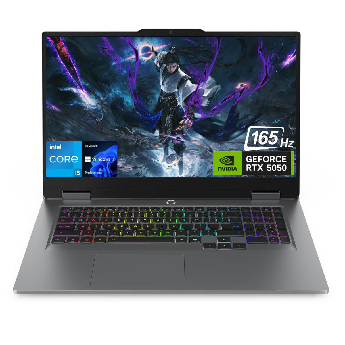 LENOVO LOQ 17.3" Traditional Laptop Intel Core i5 16GB RAM NVIDIA GeForce RTX 5050 1TB SSD Storage Windows 11 Home 165Hz - Grey