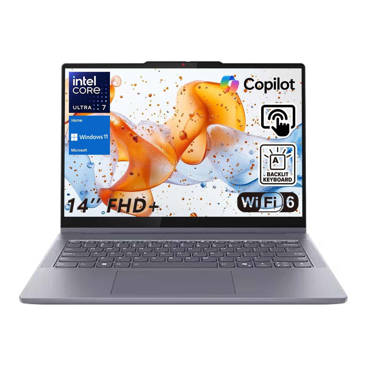 LENOVO IdeaPad 5 14" 2-in-1 Laptop Intel Core Ultra 7 16GB RAM Intel Graphics 512GB SSD Storage Windows 11 Home 60Hz - Grey