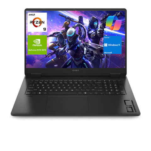 HP Omen 17.3 inches Traditional Laptop AMD Ryzen AI 9 32GB RAM NVIDIA GeForce RTX 5070 1TB SSD Storage Windows 11 Home 144Hz - Black