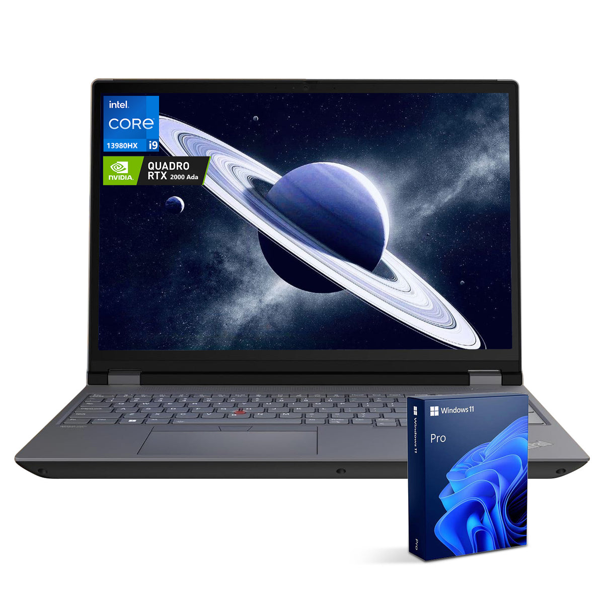 LENOVO ThinkPad P16 16" Mobile Workstation Laptop Intel Core i9 32GB RAM NVIDIA Quadro RTX 2000 Ada 1TB SSD Storage Windows 11 Pro 60Hz - Black
