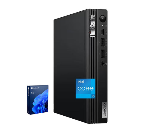 LENOVO ThinkCentre M70q MFF Desktop Intel Core i5 16GB RAM Intel UHD Graphics 512GB SSD Storage Windows 11 Pro - Black