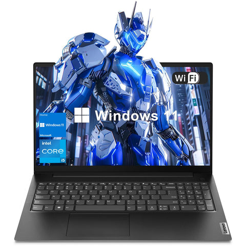 LENOVO V-Series V15 15.6 inches FHD Traditional Laptop Intel Core i5 16GB RAM Intel UHD Graphics 512GB SSD Storage Windows 11 Home 60Hz - Black