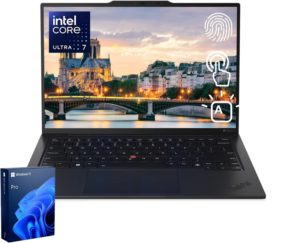 LENOVO ThinkPad X1 Carbon 14" Traditional Laptop Intel Core Ultra 7 32GB RAM Intel Graphics 1TB SSD Storage Windows 11 Pro 60Hz - Black