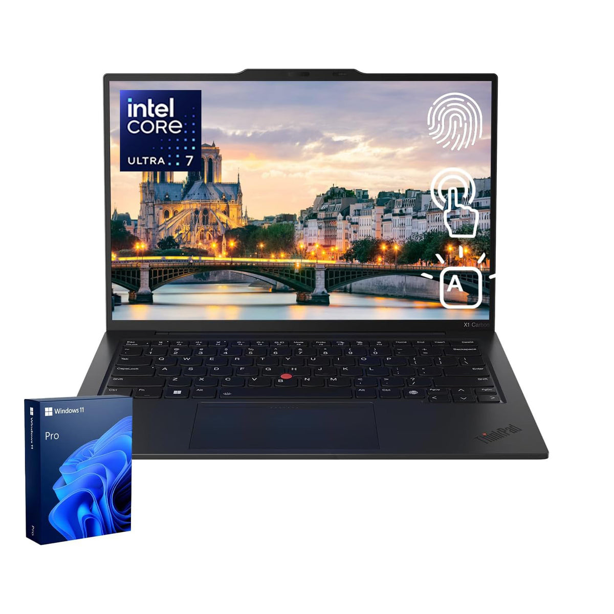 LENOVO ThinkPad X1 Carbon 14 inches Traditional Laptop Intel Core Ultra 7 32GB RAM Intel Graphics 1TB SSD Storage Windows 11 Pro 60Hz - Black