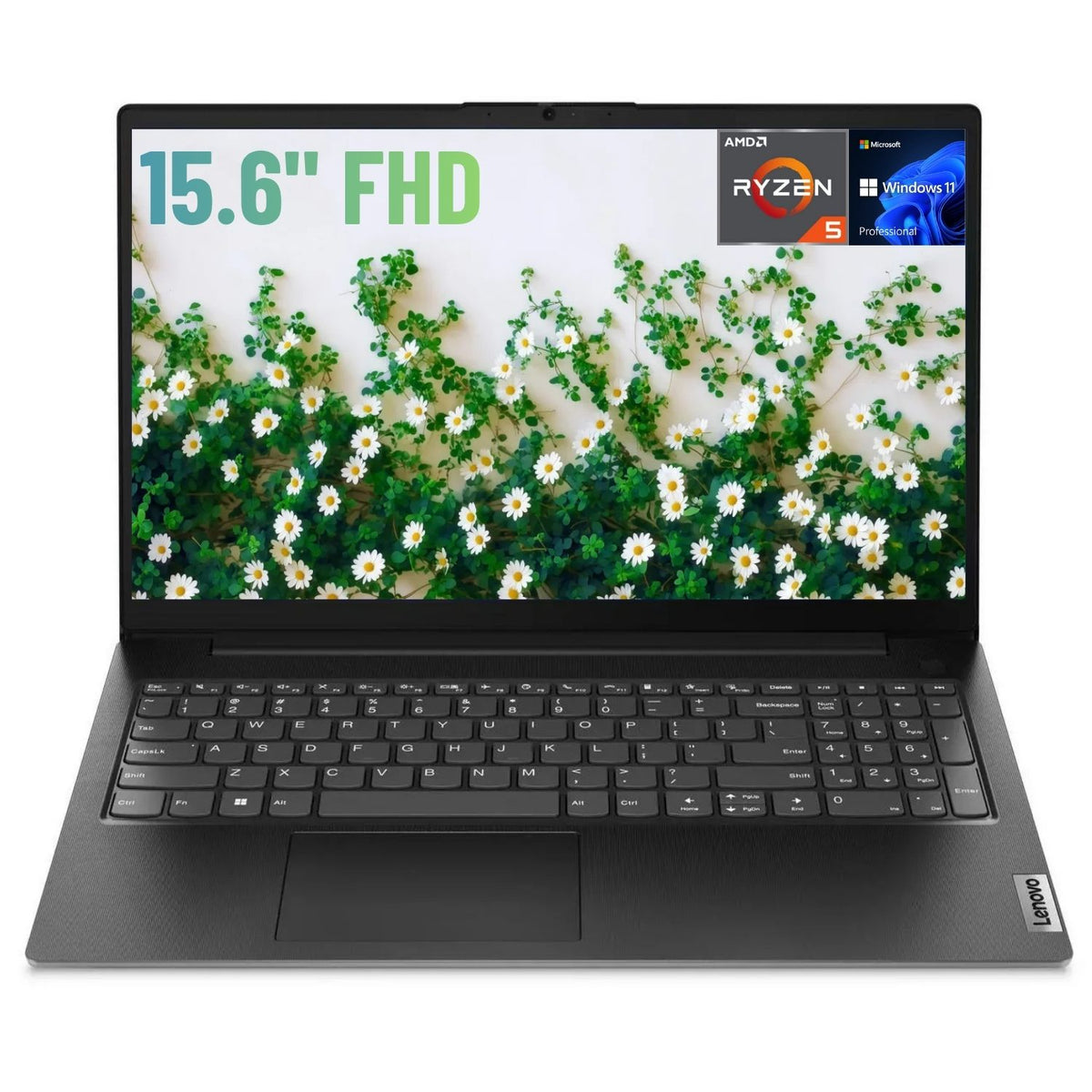 LENOVO V-Series V15 15.6 in FHD Business Laptop, AMD Ryzen 5 7520U, AMD Radeon Graphics, 16GB RAM, 1TB SSD, Wi-Fi 6, Win11 Pro, Grey