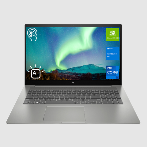 HP Envy 17-cr1075cl Laptop, 17.3" FHD 1920 * 1080 Touchscreen 60Hz, Intel Core i7-1355U, NVIDIA GeForce RTX 3050, 16GB DDR4 SODIMM RAM, 1TB PCIe M.2 SSD, Wi-Fi 6, Windows 11 Home, Grey