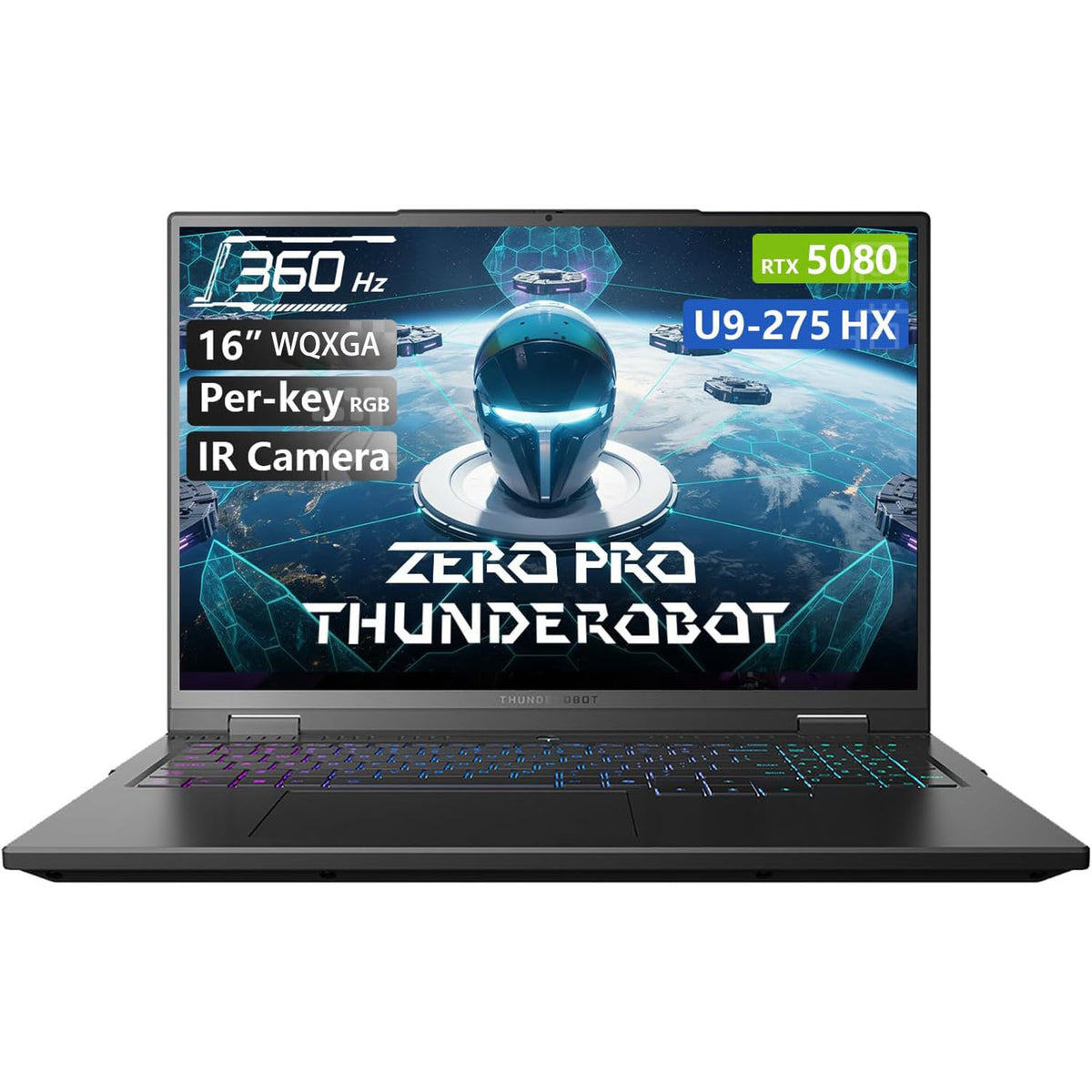 THUNDEROBOT ZERO 16 16-in Traditional Laptop Intel Core Ultra 9 64GB RAM NVIDIA GeForce RTX 5080 1TB SSD Storage Windows 11 Home 360Hz - Black