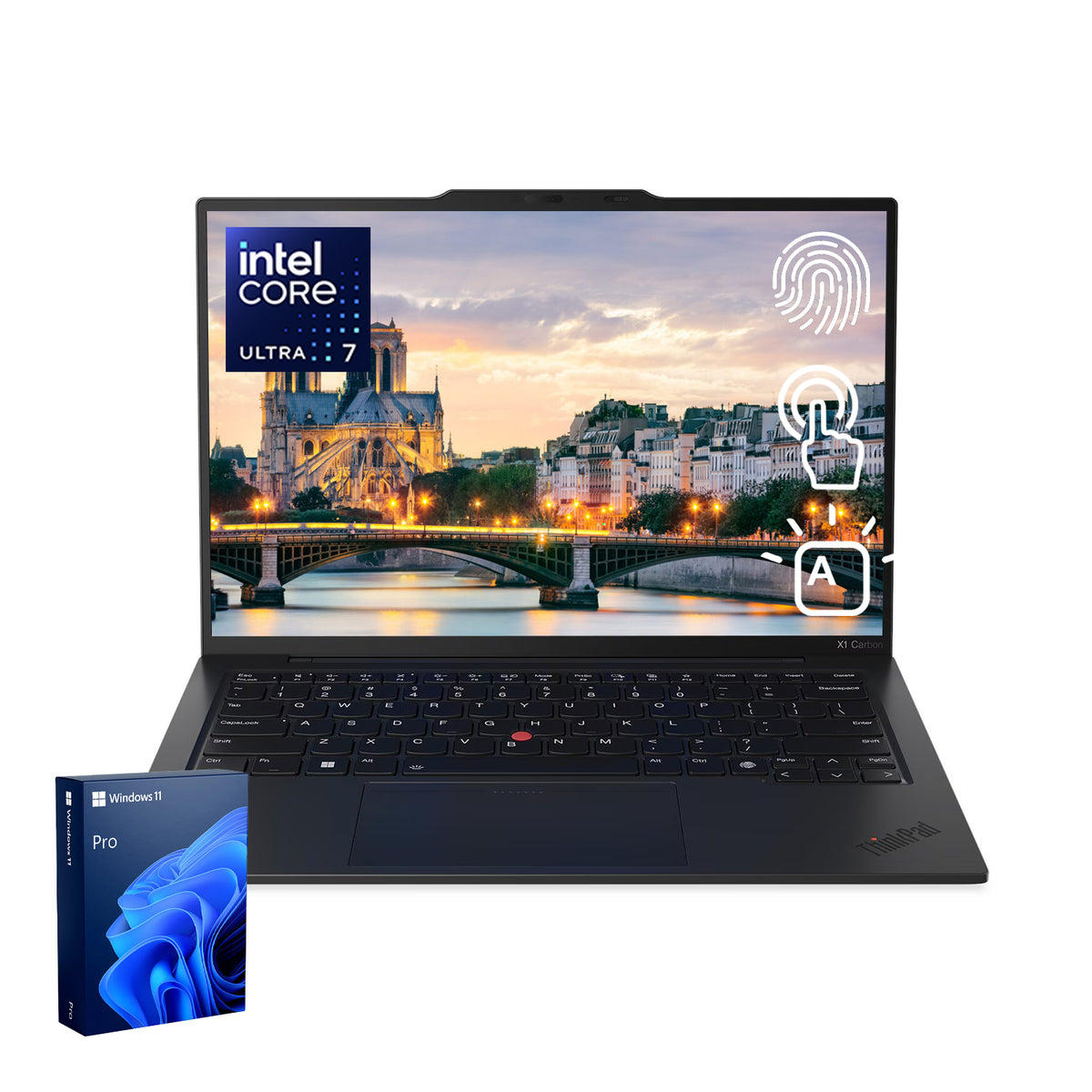 LENOVO ThinkPad X1 Carbon 14 inches Traditional Laptop Intel Core Ultra 7 32GB RAM Intel Graphics 2TB SSD Storage Windows 11 Pro 60Hz - Black