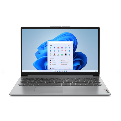 LENOVO IdeaPad 1 15.6" Traditional Laptop Intel Celeron 4GB RAM Intel UHD Graphics 128GB eMMC Storage Windows 11 Home 60Hz - Grey