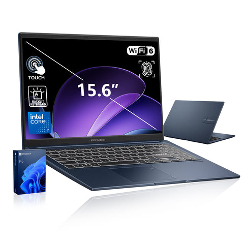 ASUS Vivobook 15 15.6 in Traditional Laptop Intel Core 7 16GB RAM Intel Graphics 2TB SSD Storage Windows 11 Pro 60Hz - Blue