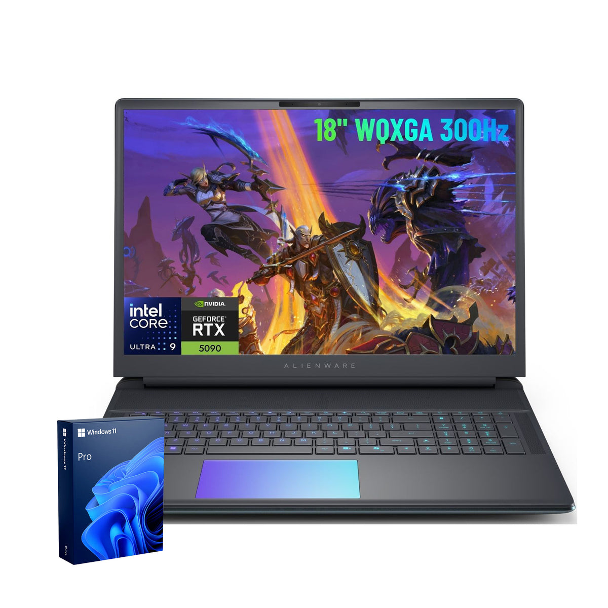 DELL Alienware Area-51 18 inches Traditional Laptop Intel Core Ultra 9 32GB RAM NVIDIA GeForce RTX 5090 2TB SSD Storage Windows 11 Pro 300Hz - Blue