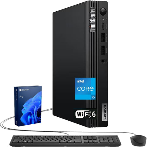 LENOVO ThinkCentre M70q MFF Desktop Intel Core Ultra 5 32GB RAM Intel Graphics 1TB SSD Storage Windows 11 Pro - Black