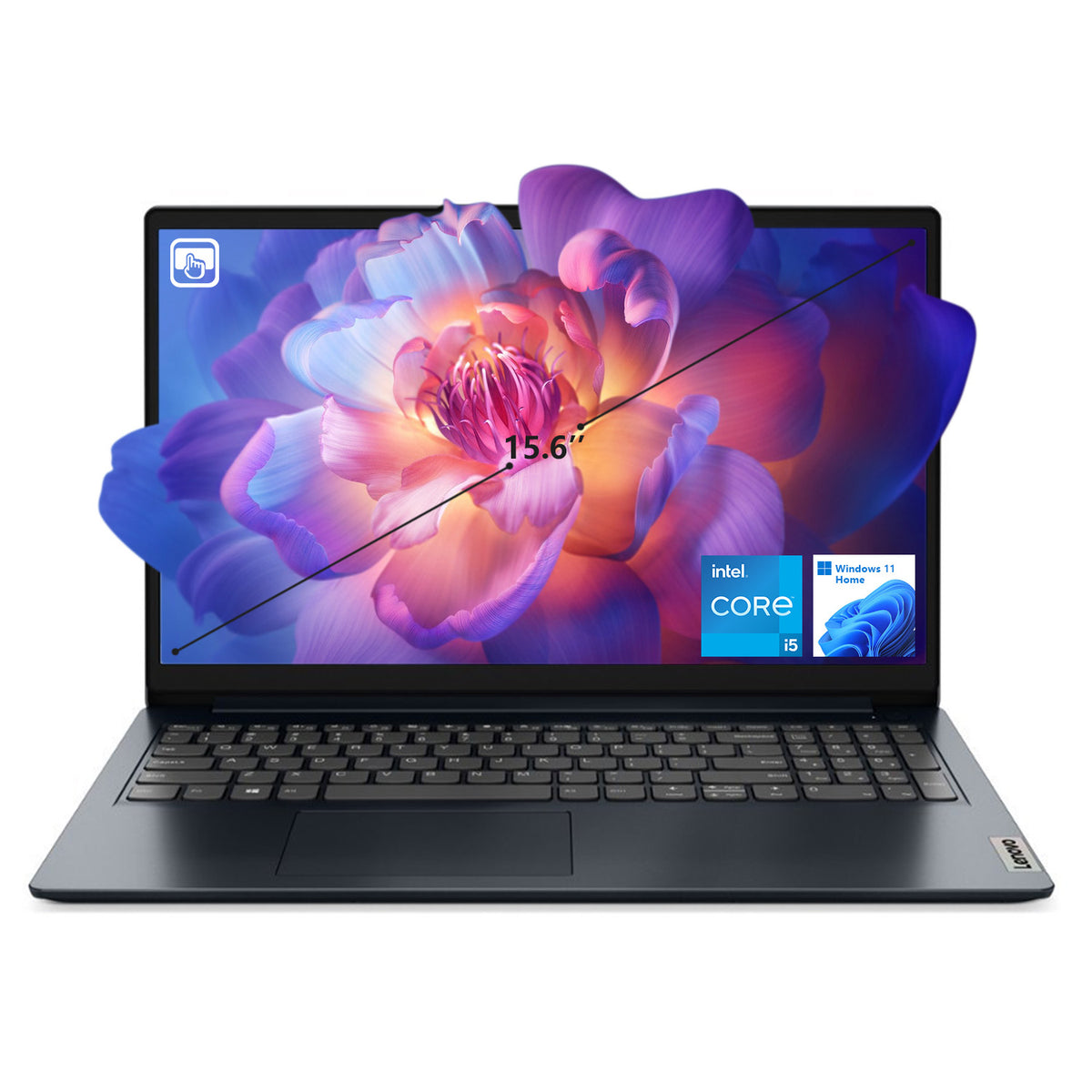 LENOVO IdeaPad 1 15.6" Traditional Laptop Intel Core i5 8GB RAM Intel UHD Graphics 512GB SSD Storage Windows 11 Home 60Hz - Blue