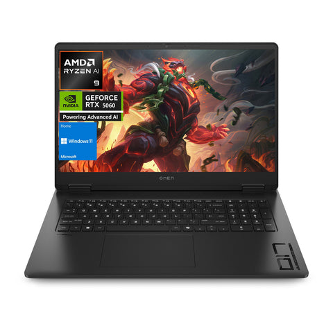 HP Omen 17.3 inches Traditional Laptop AMD Ryzen AI 9 32GB RAM NVIDIA GeForce RTX 5060 1TB SSD Storage Windows 11 Home FHD+ 144Hz - Black
