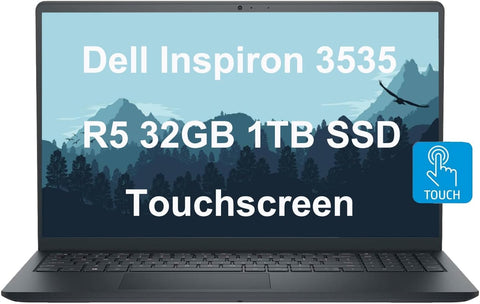 DELL Inspiron 3000 Series 15.6" Traditional Laptop AMD Ryzen 5 8GB RAM AMD Radeon Graphics 1TB SSD Storage Windows 11 Home 60Hz - Black