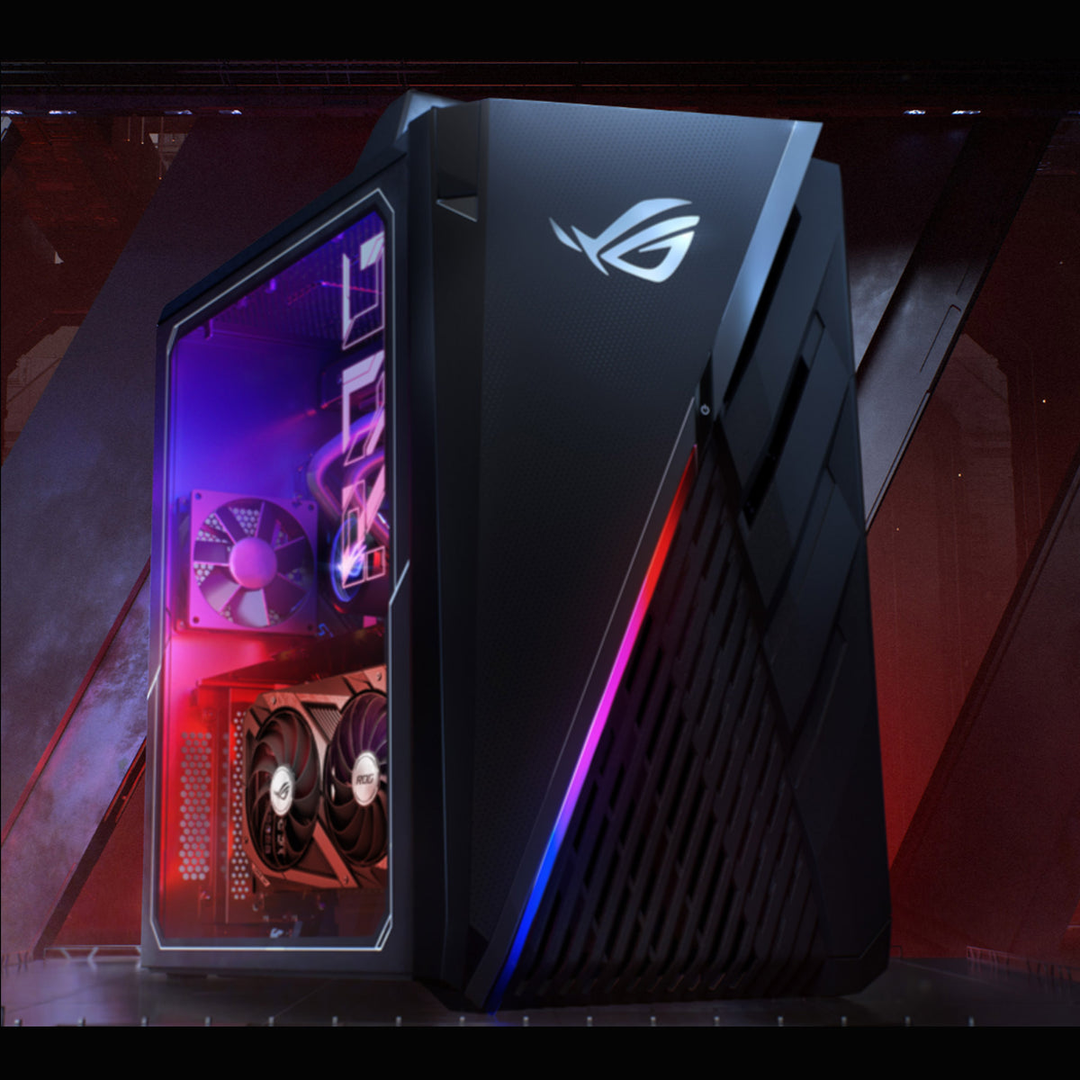 ASUS ROG Tower Desktop Intel Core i7 32GB RAM NVIDIA GeForce RTX 4070 1TB SSDSSD Storage Windows 11 Pro - Black