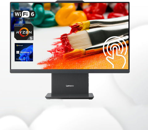 LENOVO IdeaCentre 27" All-in-One AMD Ryzen 5 16GB RAM AMD Radeon Graphics 1TB SSD Storage Windows 11 Home 100Hz - Black