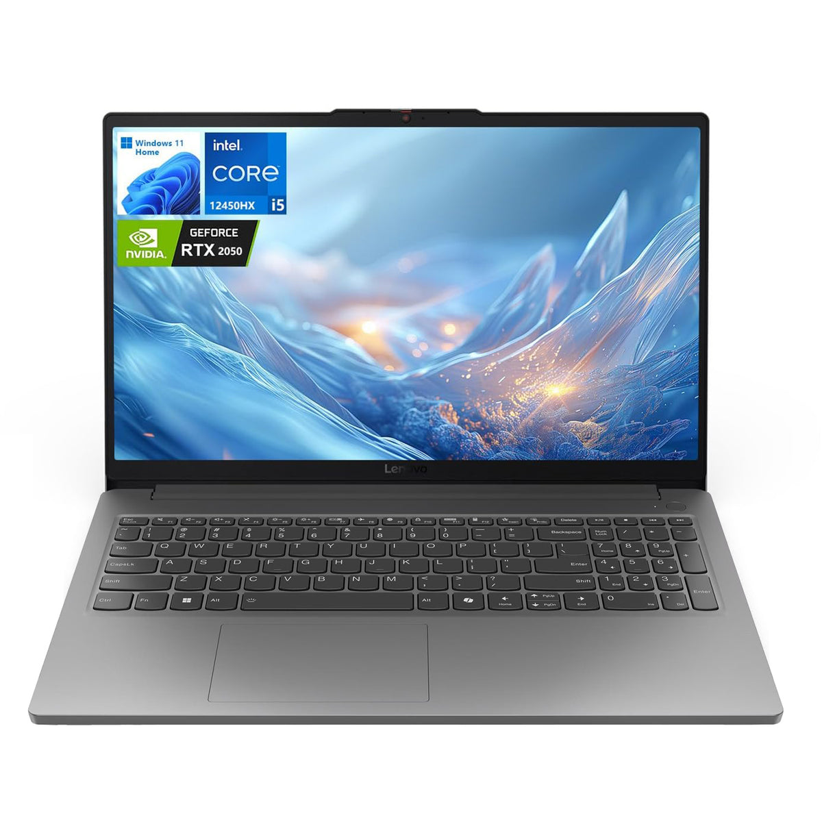 LENOVO LOQ 15.6 inches Traditional Laptop Intel Core i5 12GB RAM NVIDIA GeForce RTX 2050 512GB SSD Storage Windows 11 Home 144Hz - Grey
