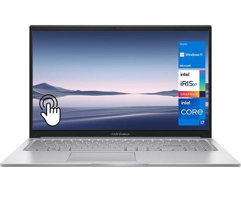 ASUS Vivobook 15 15.6" Traditional Laptop Intel Core i7 16GB RAM Intel Iris Xe Graphics 512GB SSD Storage Windows 11 Home 60Hz - Silver