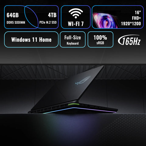 ASUS ROG Strix 16" Traditional Laptop Intel Core i7 16GB RAM NVIDIA GeForce RTX 5060 1TB SSD Storage Windows 11 Home 165Hz - Grey