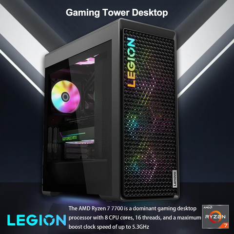 LENOVO Legion Tower Desktop AMD Ryzen 32GB RAM NVIDIA GeForce