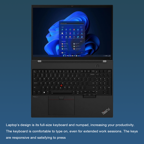 Lenovo ThinkPad T16 Business Laptop, 16" FHD+ 1920 * 1200 Touchscreen 60Hz, Intel Core i7-1265U, Intel Iris Xe Graphics, 16GB DDR4 RAM, 512GB PCIe M.2 SSD, Wi-Fi 6, Windows 11 Pro, Black