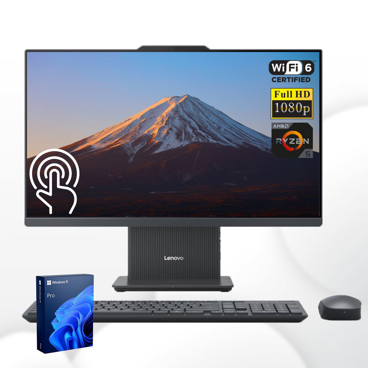 LENOVO IdeaCentre I 27 inches All-in-One AMD Ryzen 5 32GB RAM AMD Radeon Graphics 2TB SSD Storage Windows 11 Pro 100Hz - Grey
