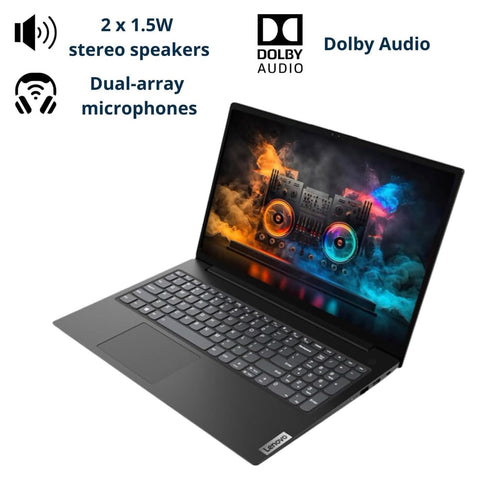 LENOVO V-Series V15 15.6 in FHD Business Laptop, AMD Ryzen 5 7520U, AMD Radeon Graphics, 16GB RAM, 1TB SSD, Wi-Fi 6, Win11 Pro, Grey