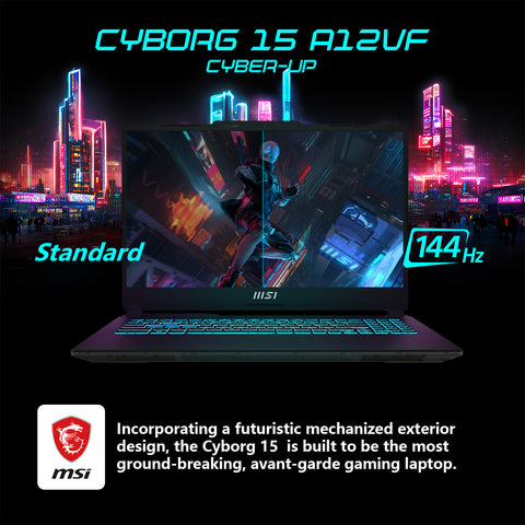 MSI Cyborg 15 15.6" Traditional Laptop Intel Core i7 16GB RAM NVIDIA GeForce RTX 4060 1TB SSD Storage Windows 11 Home 144Hz - Black