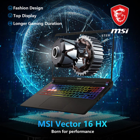 MSI Vector 16 16" Traditional Laptop Intel Core Ultra 9 16GB RAM NVIDIA GeForce RTX 5080 1TB SSD Storage Windows 11 Home 240Hz - Grey