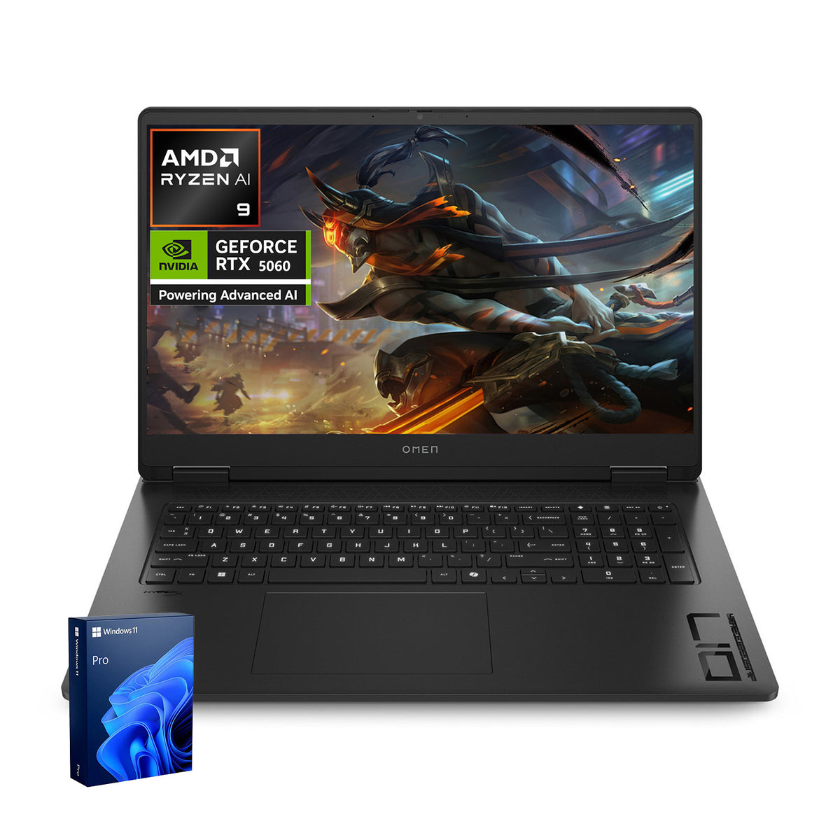HP Omen 17.3 inches Traditional Laptop AMD Ryzen AI 9 32GB RAM NVIDIA GeForce RTX 5060 1TB SSD Storage Windows 11 Pro FHD+ 144Hz - Black