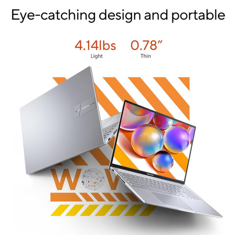 ASUS Vivobook Daily Traditional Laptop, 16" FHD+ 1920*1200 Non-touch 60Hz, AMD Ryzen 9 7940HS, AMD Radeon Graphics, 16GB DDR5 SODIMM, 1TB PCIe M.2 SSD, Wi-Fi 6, Non-RGB Backlit Keyboard, Windows 11 Home, Silver