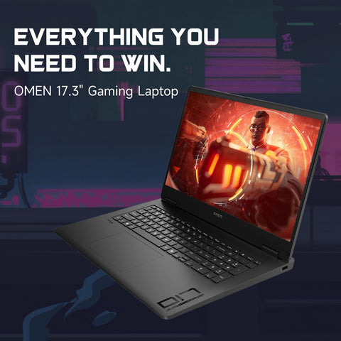 HP Omen 17.3 inches FHD Gaming Traditional Laptop, AMD Ryzen AI 9 365, NVIDIA GeForce RTX 5070, 64GB RAM 2TB SSD, Wi-Fi 6, Windows 11 Home, Black