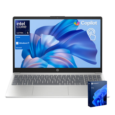 HP Essential 15.6 inches Traditional Laptop Intel Core Ultra 5 32GB RAM Intel Graphics 2TB SSD Storage Windows 11 Pro 60Hz - Silver